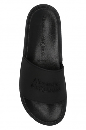 【alexander mcqueen】logo slide / 666983 W4QS0 1000 Buy Alexander Mcqueen Wmns Logo Slides 'Black' - 666983